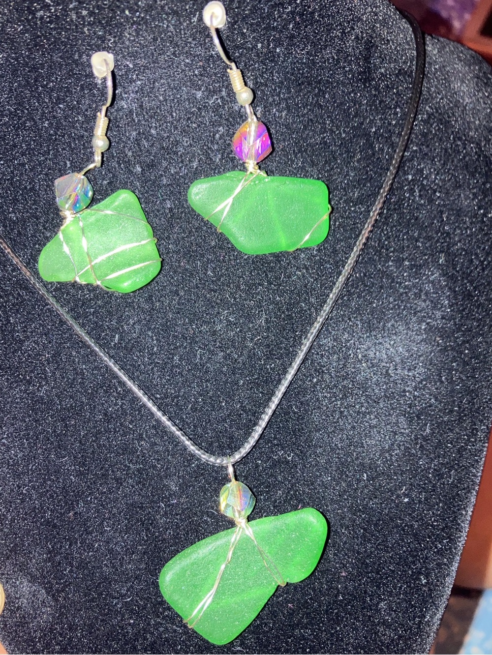 #150 handmade seaglass necklace set